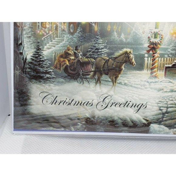 Christmas Greetings Terry Redlin Detailed Art Decorative Greeting Card - Picture 3 of 9
